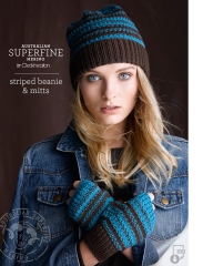 Striped Beanie and Mitts - 431