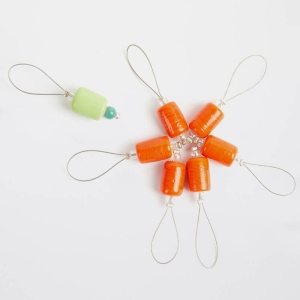 KnitPro Zoonie Stitch Markers Orange Lily